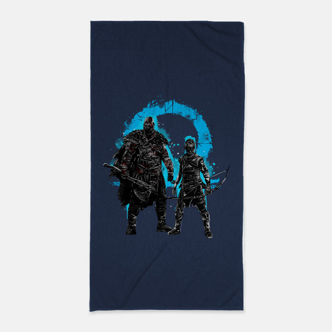 Ragnarok Storm-none beach towel-kharmazero