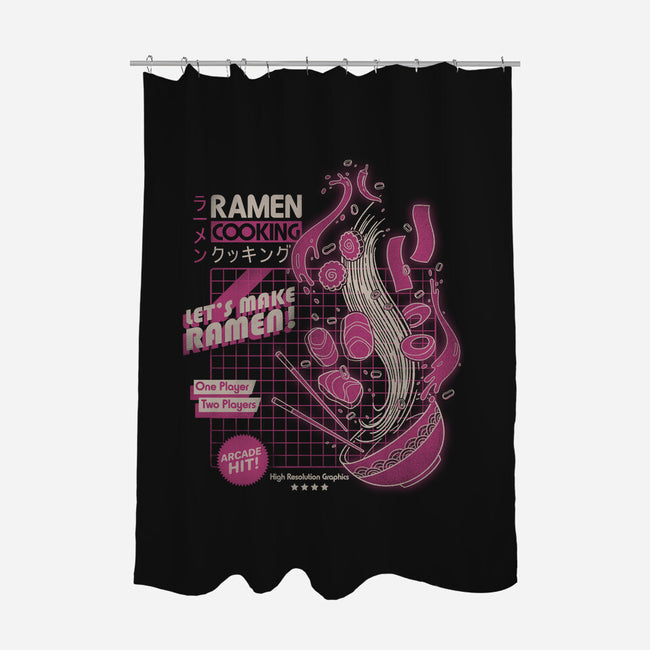Arcade Ramen-none polyester shower curtain-Getsousa!