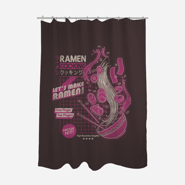 Arcade Ramen-none polyester shower curtain-Getsousa!