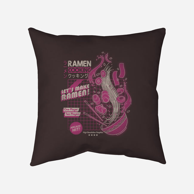 Arcade Ramen-none removable cover w insert throw pillow-Getsousa!