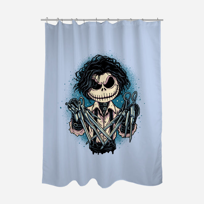 Nightmare About Scissors-none polyester shower curtain-momma_gorilla