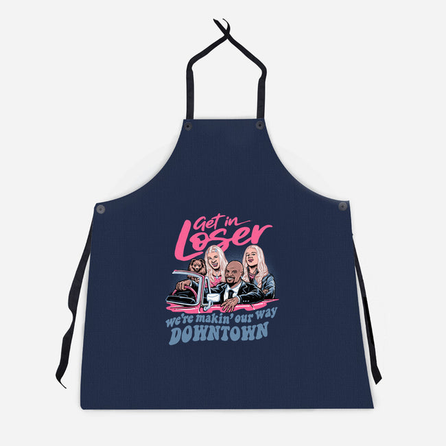 Downtown Drivin-unisex kitchen apron-momma_gorilla