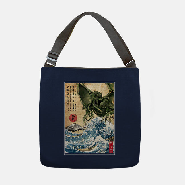Great Old One In Japan-none adjustable tote bag-DrMonekers