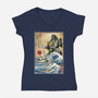 Dragonzord In Japan-womens v-neck tee-DrMonekers