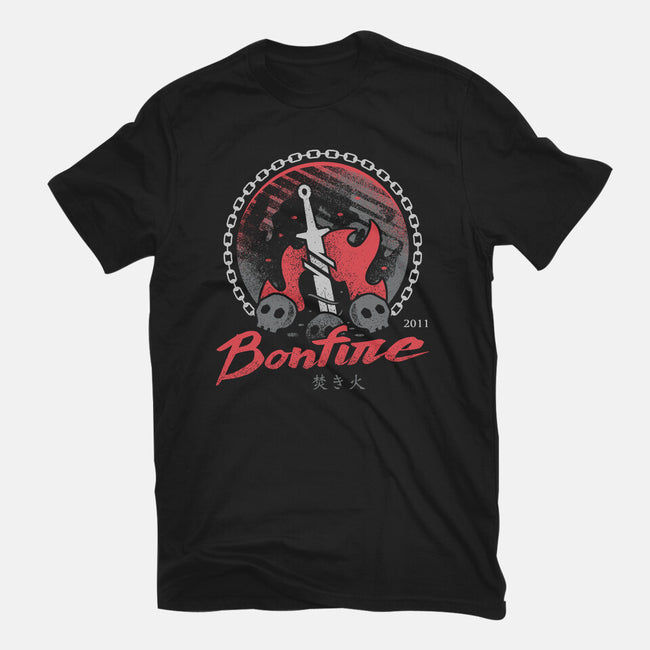 Bonfire Moonlight-womens fitted tee-Logozaste