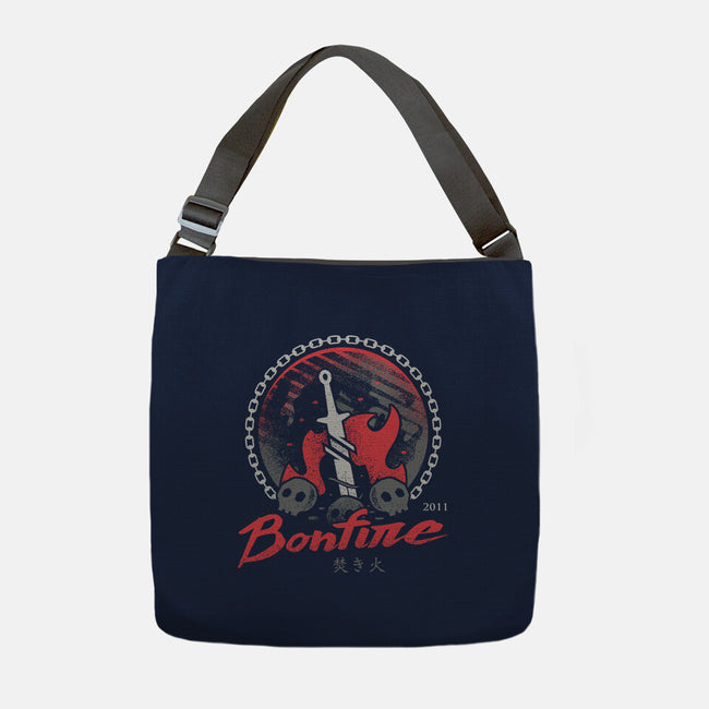 Bonfire Moonlight-none adjustable tote bag-Logozaste