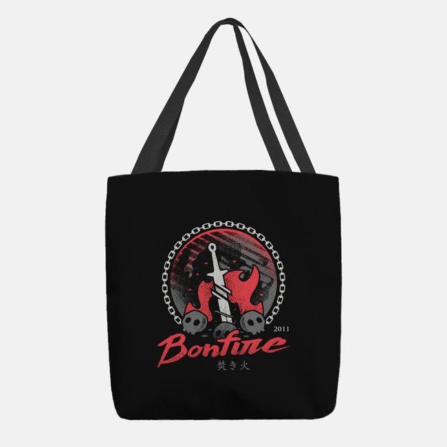 Bonfire Moonlight-none basic tote bag-Logozaste