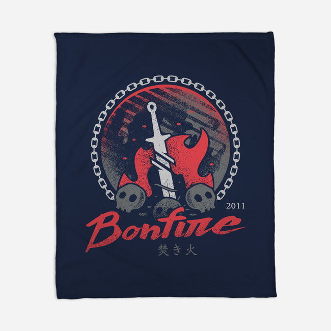 Bonfire Moonlight-none fleece blanket-Logozaste