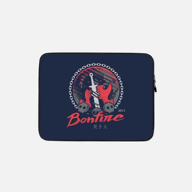 Bonfire Moonlight-none zippered laptop sleeve-Logozaste