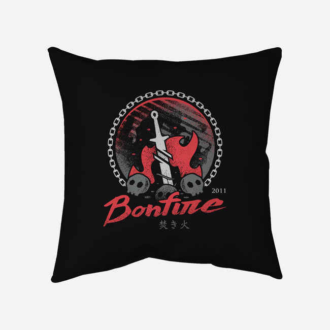 Bonfire Moonlight-none removable cover w insert throw pillow-Logozaste