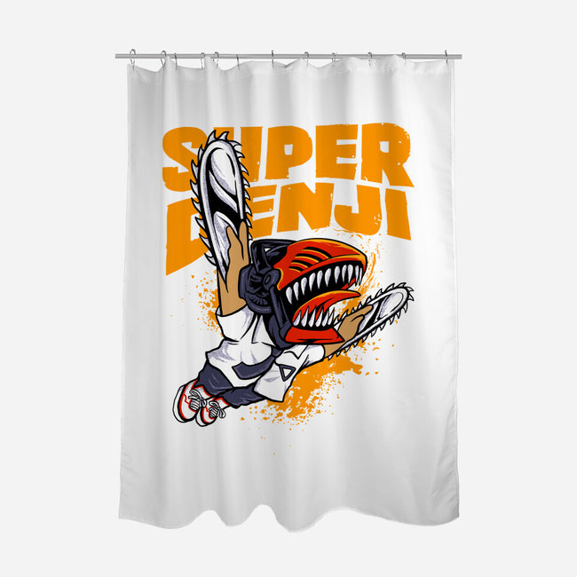 Flying Chainsawman-none polyester shower curtain-spoilerinc