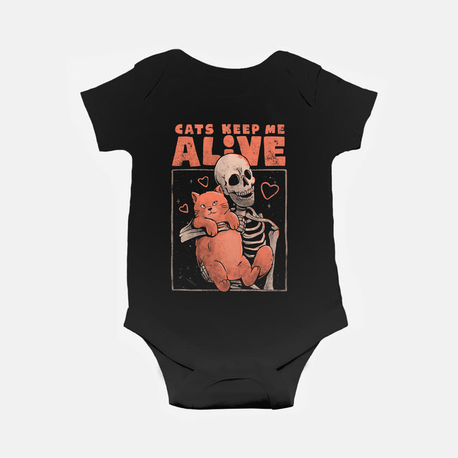 Cats Keep Me Alive-baby basic onesie-eduely