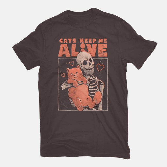Cats Keep Me Alive-womens basic tee-eduely