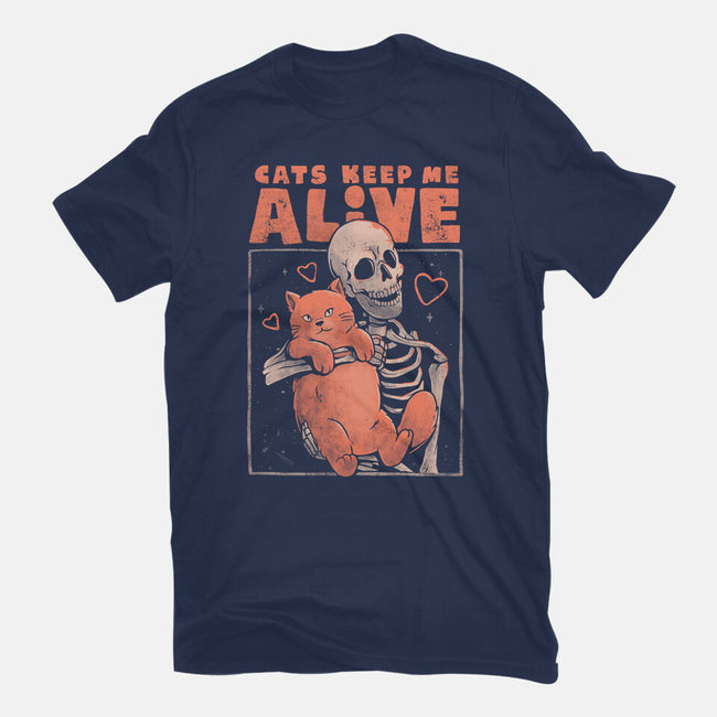 Cats Keep Me Alive-womens basic tee-eduely