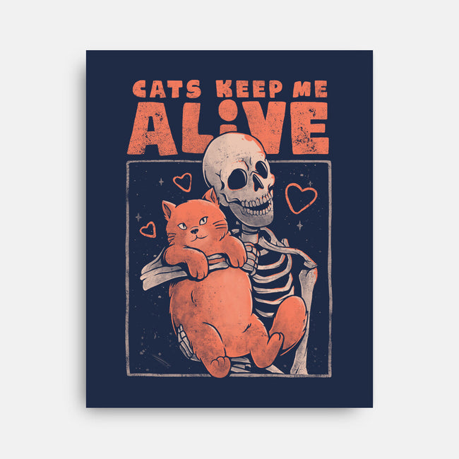 Cats Keep Me Alive-none stretched canvas-eduely