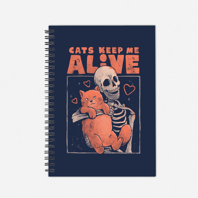 Cats Keep Me Alive-none dot grid notebook-eduely