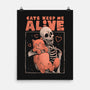 Cats Keep Me Alive-none matte poster-eduely