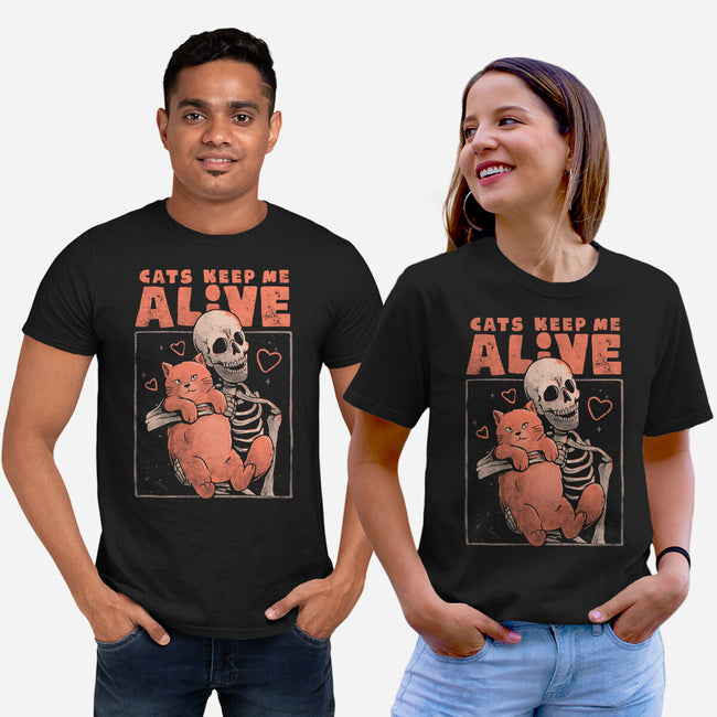 Cats Keep Me Alive-unisex basic tee-eduely