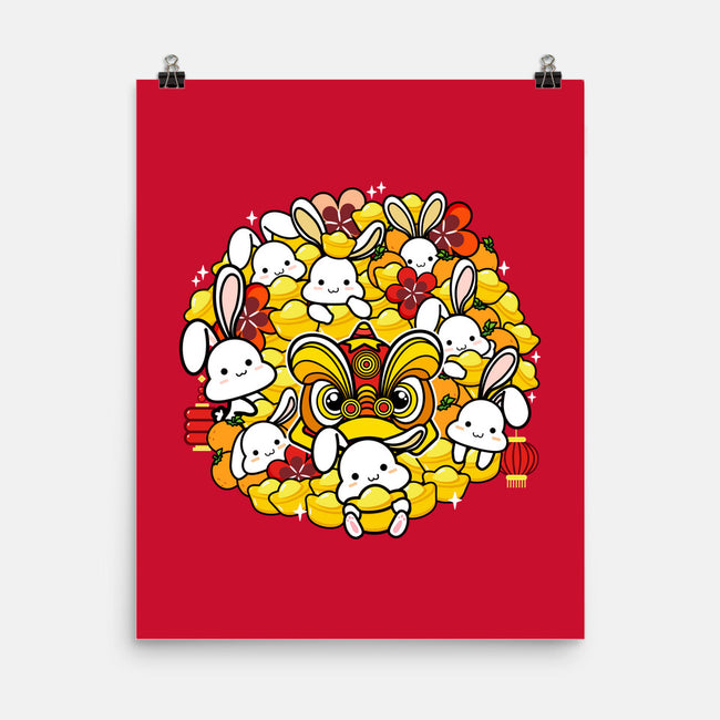 Prosperous Rabbit Year-none matte poster-bloomgrace28