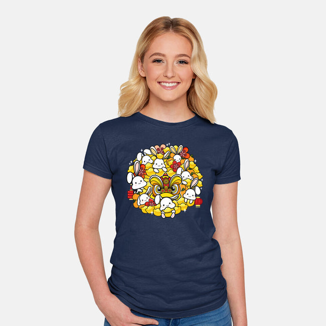 Prosperous Rabbit Year-womens fitted tee-bloomgrace28