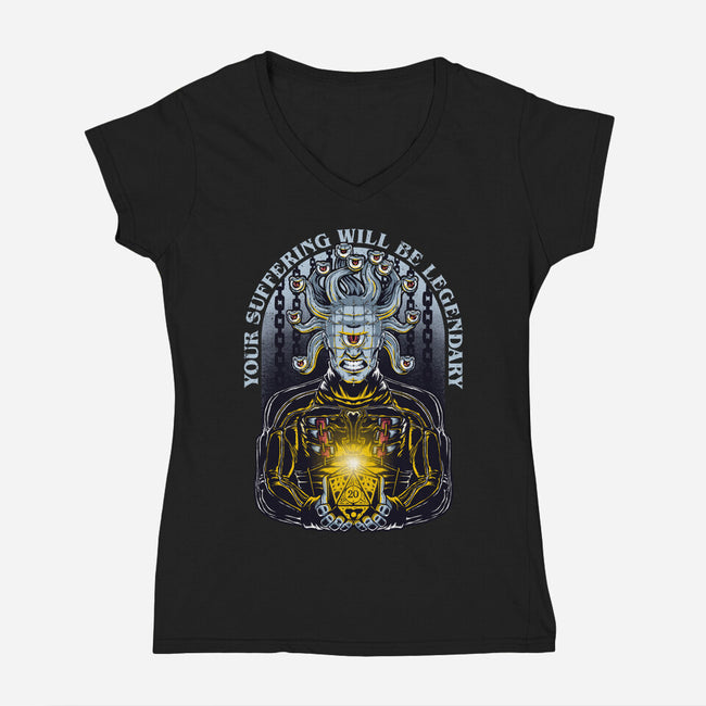 Your Suffering Will Be Legendary-womens v-neck tee-The Inked Smith
