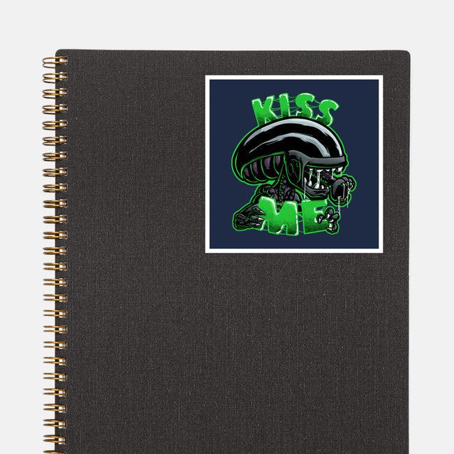 Alien Kiss Me-none glossy sticker-Studio Mootant
