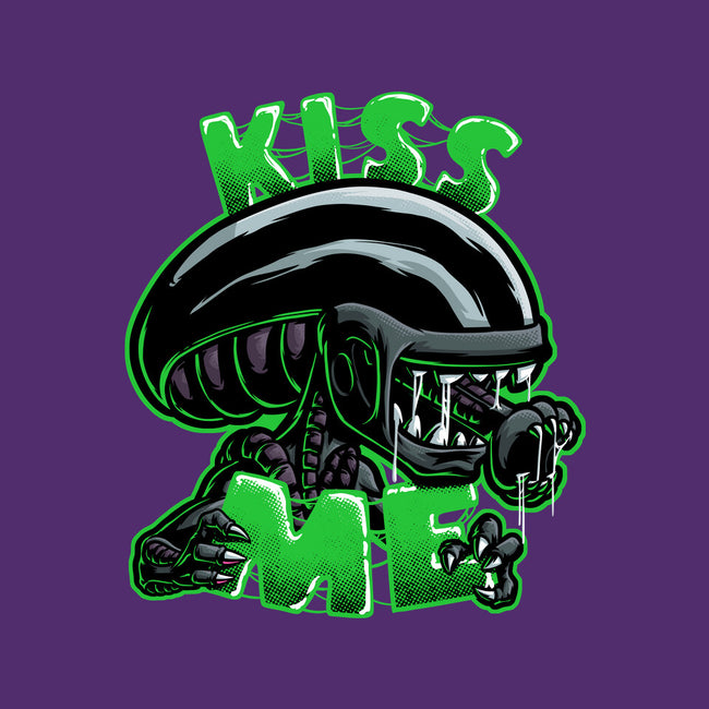 Alien Kiss Me-none stretched canvas-Studio Mootant