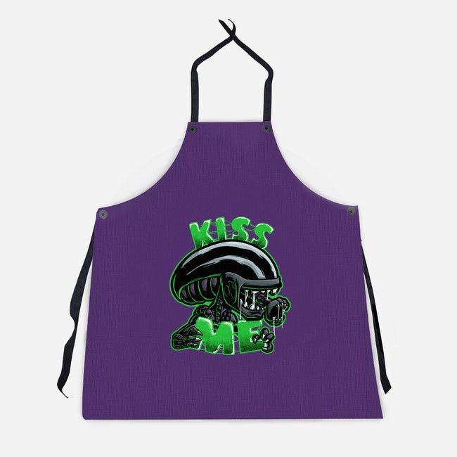 Alien Kiss Me-unisex kitchen apron-Studio Mootant