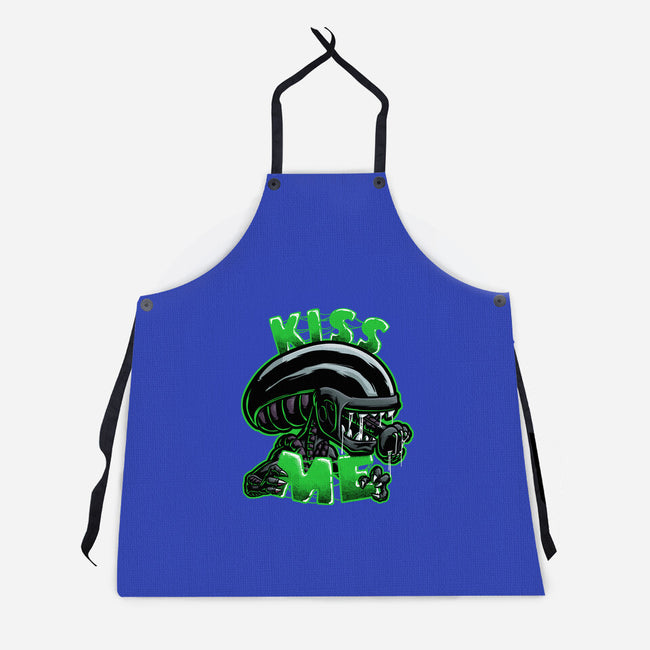 Alien Kiss Me-unisex kitchen apron-Studio Mootant
