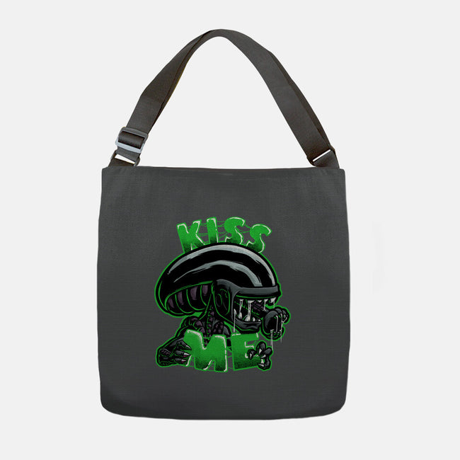 Alien Kiss Me-none adjustable tote bag-Studio Mootant