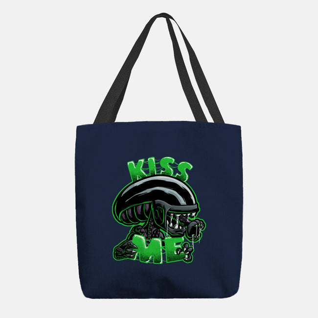 Alien Kiss Me-none basic tote bag-Studio Mootant