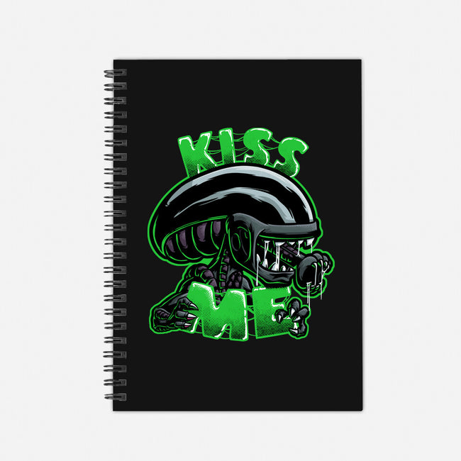 Alien Kiss Me-none dot grid notebook-Studio Mootant