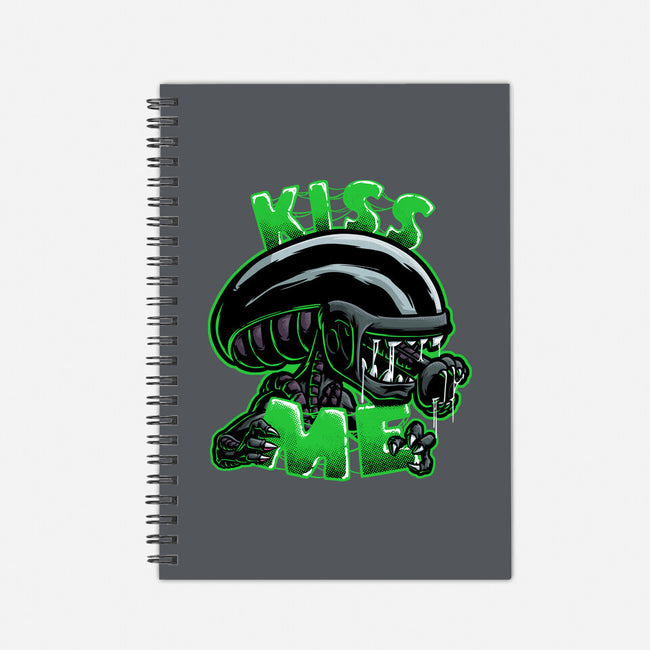 Alien Kiss Me-none dot grid notebook-Studio Mootant