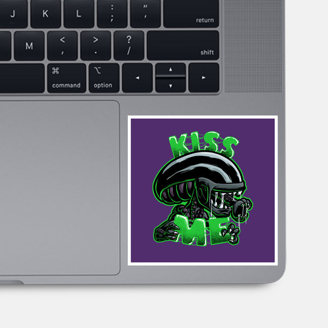 Alien Kiss Me-none glossy sticker-Studio Mootant