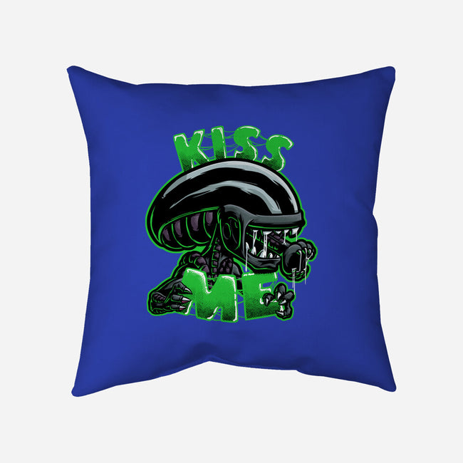 Alien Kiss Me-none removable cover w insert throw pillow-Studio Mootant
