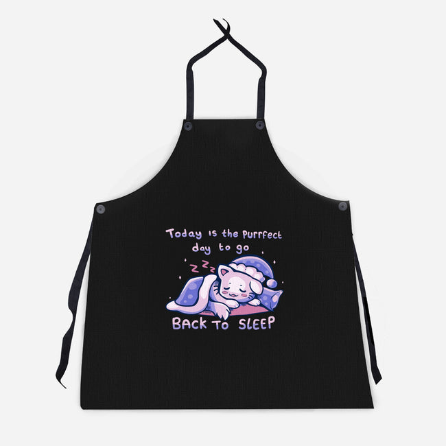 Purrfect Day For Sleep-unisex kitchen apron-TechraNova