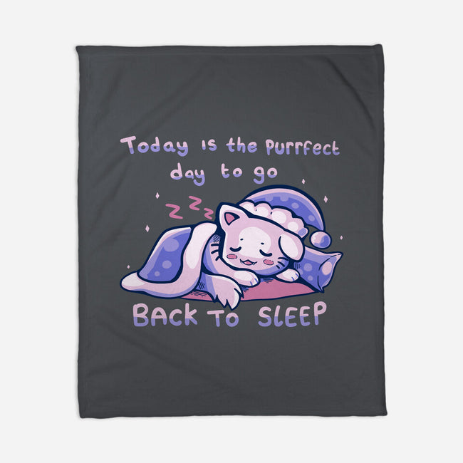 Purrfect Day For Sleep-none fleece blanket-TechraNova