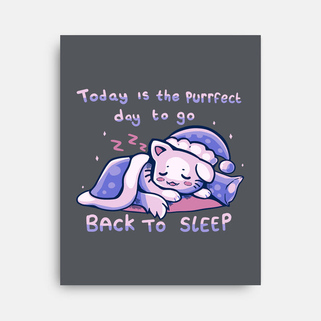 Purrfect Day For Sleep-none stretched canvas-TechraNova