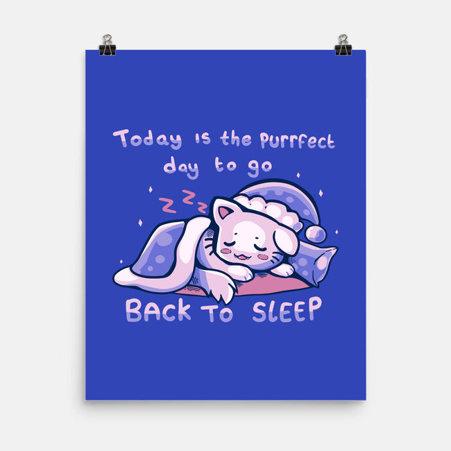 Purrfect Day For Sleep-none matte poster-TechraNova