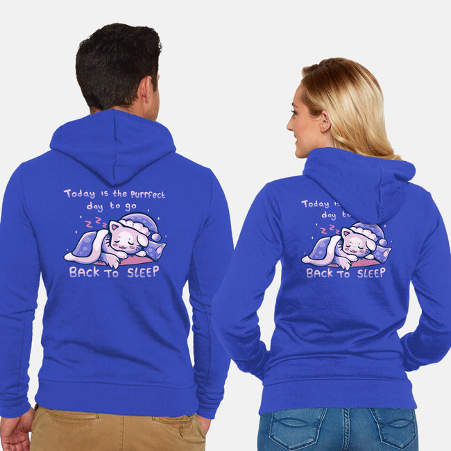 Purrfect Day For Sleep-unisex zip-up sweatshirt-TechraNova