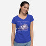 Purrfect Day For Sleep-womens v-neck tee-TechraNova
