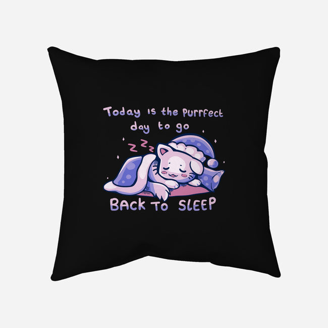 Purrfect Day For Sleep-none removable cover w insert throw pillow-TechraNova