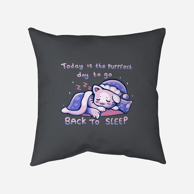 Purrfect Day For Sleep-none removable cover w insert throw pillow-TechraNova