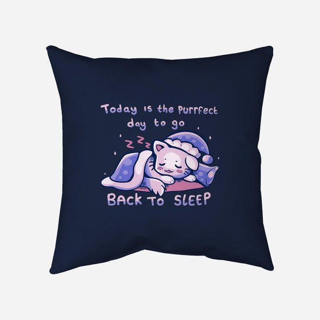 Purrfect Day For Sleep-none removable cover w insert throw pillow-TechraNova