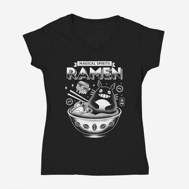 Magical Spirits Ramen-womens v-neck tee-Logozaste