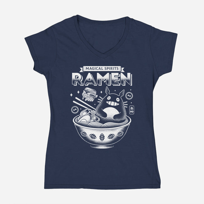 Magical Spirits Ramen-womens v-neck tee-Logozaste