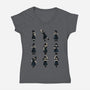 Freaky Dance-womens v-neck tee-Vallina84