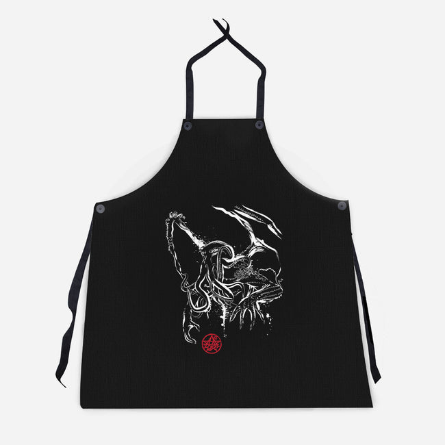 The Great Cthulhu-unisex kitchen apron-DrMonekers