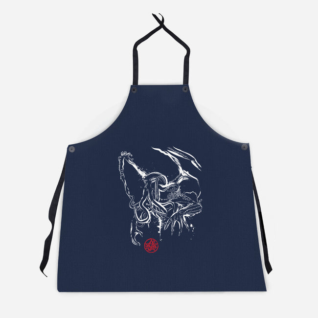 The Great Cthulhu-unisex kitchen apron-DrMonekers