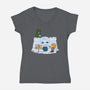 Eternian Snow Fort-womens v-neck tee-SeamusAran